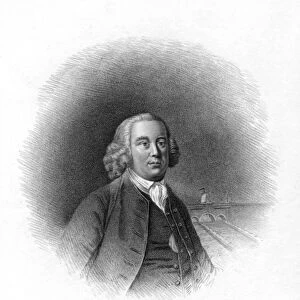 Portrait of James Brindley (engraving) (b / w photo)