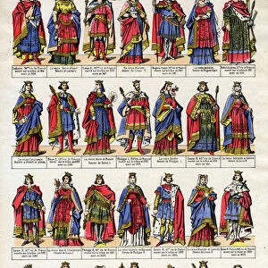 Portrait of the kings and queen of France from the Capetian dynasty (Capetian dynasty
