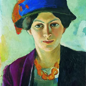 "Portrait de la femme de l artiste avec un chapeau"(Artist