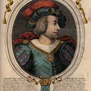 Portrait of Louis V the Faineant (967-987), King of France - Louis V the Indolent