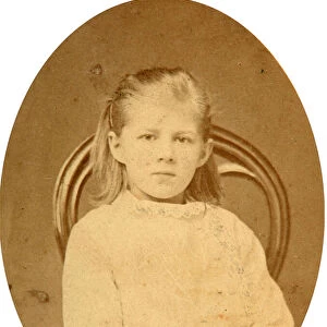 Portrait Lyubov F. Dostoyevskaya (1869-1926), daughter of the author Fyodor Mikhailovitch Dostoevsky (Fedor, Fiodor Dostoievski, Dostoevsky, Dostoevskij) (1821-1881). Albumin Photo, 1878-1879. The State Museum of A. S. Pushkin, Moscow