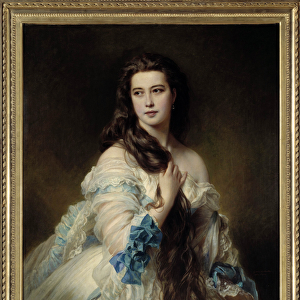 Portrait of Madame Barbe by Rimsky Korsakow (Rimsky-Korsakow) (1833-1878)