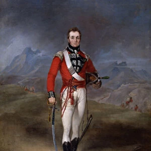 Portrait of Major Lambert Brabazon Urmston, wearing the uniform of the 45th Regiment