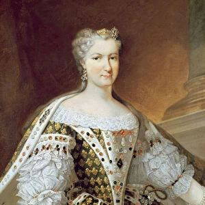 Portrait of Maria Leszczynska, Queen of France and Navarre (oil on canvas)
