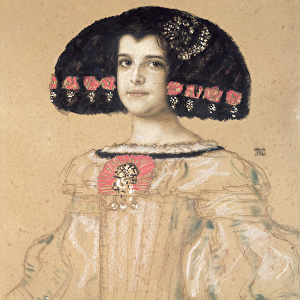 Portrait of Mary, the Artists Daughter, c. 1908 (pencil, wash & pastel on board)