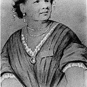 Portrait of Mary Seacole (1805-81) (b / w photo)