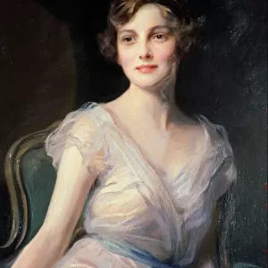 Detail of Portrait of Miss Leicester-Warren, 1929 (oil on canvas)