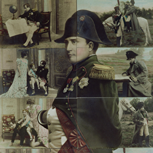 Portrait of Napoleon Bonaparte (1769-1821) and scenes from his life