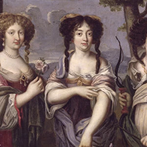 Portrait of three of the nieces of Cardinal Mazarin portrayed as goddesses, Venus