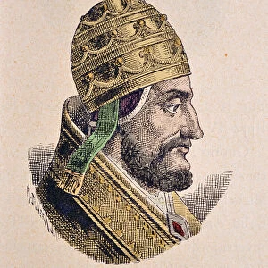 Portrait of the Pope Martin IV (Martinus IV or Martino) (1281-1285)