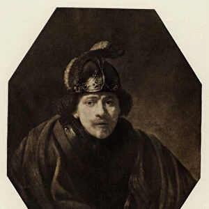 Portrait of Rembrandt by himself, in the Gallery at Cassel (litho)