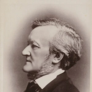 Portrait of Richard Wagner (b / w photo)