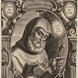 Portrait of Saint Francis of Paola (engraving)