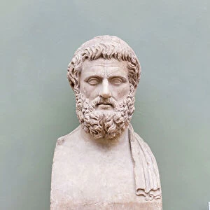 Portrait of Sophocles on a herm, known as Solon, 1st or 2nd century AD, (marble)