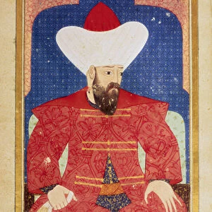 Portrait of the Sultan of the Ottoman Empire Orhan (Orkhan or Urchan) I (1281-1360