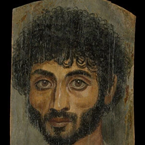 Portrait of a thin-faced, bearded man, 160-180 AD (encaustic, limewood)