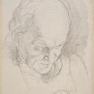 Portrait of William Blake (1757-1827) Leaning Forward, 1820 (pencil on paper)