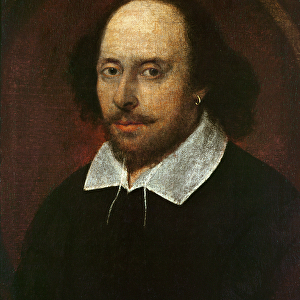 Portrait of William Shakespeare (1564-1616) c. 1610 (oil on canvas)