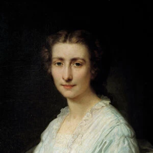 Portrait of a woman. Painting by Henri Lehmann (Karl Ernest (Ernst