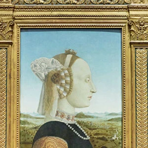 Portraits of duchess of Urbino, Battista Sforza, 1472-75 circa, (oil on wood)