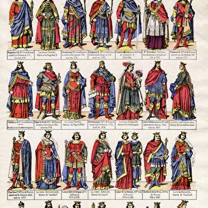 Portraits of the kings and queens of France of the Dynasty of Merovingians