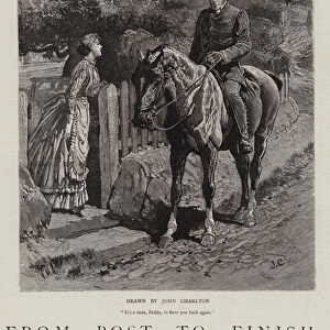 From Post to Finish, a Racing Romance (engraving)