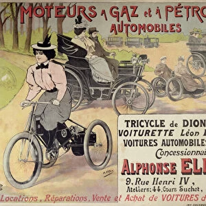 Poster advertising a Parisian car dealer (colour litho)