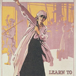 Poster depicting women making munitions (colour litho)