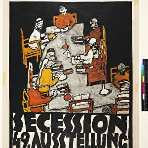 Poster for the Vienna Secession, 49th Exhibition, Die Freunde, 1918 (colour litho)