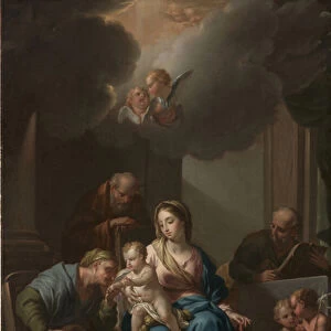 Presentation Sketch for "The Holy Family with Saints Anne, Joachim