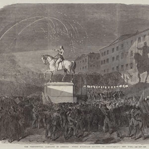 The Presidential Campaign in America, Great M Clellan Meeting in Union-Square, New York (engraving)