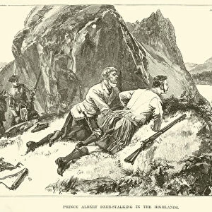 Prince Albert Deer-Stalking in the Highlands (engraving)