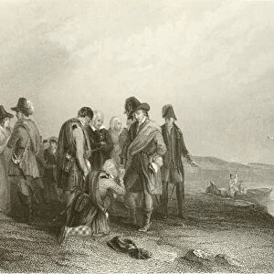 Prince Charles Edward taking leave of his adherents (engraving)