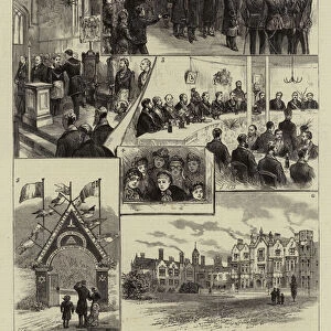 Prince Leopolds Visit to Colchester, and the Installation of Lord Brooke, MP, as Provincial Grand Master of Essex (engraving)