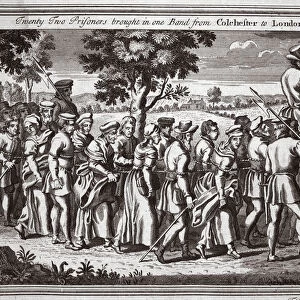 Twenty two prisoners brought in one band from Colchester to London