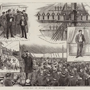 Prize-Day on Board HMS Worcester (engraving)