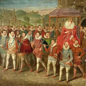 A Procession of Queen Elizabeth I, c. 1800-40 (oil on panel)