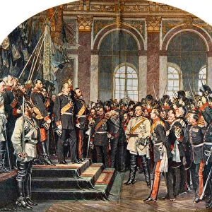 The Proclamation of the German Empire in the Galerie des Glaces at Versailles