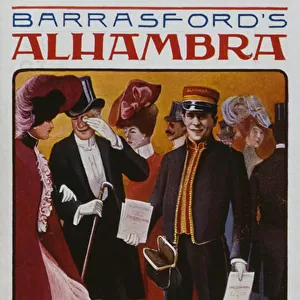 Programme for the Alhambra Music Hall, c. 1905 (colour litho)
