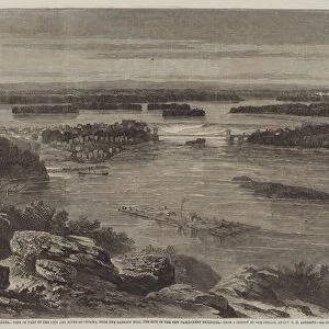 Progress of the Prince of Wales in Canada, View of Part of the City and River of Ottawa, from the Barrack Hill, the Site of the New Parliament Buildings (engraving)