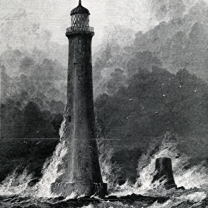 The Proposed New Eddystone Lighthouse, illustration from The Illustrated London News