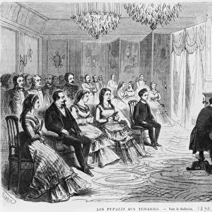 The Puppet show I Pupazzi performing in front of Emperor Napoleon III (1808-73