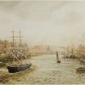 The Quayside, Newcastle, 1881 (w / c on paper)