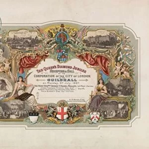 Queen Victorias Diamond Jubilee, Reception Ball by the Corporation of the City of London (chromolitho)