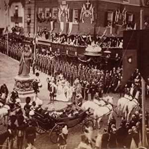 Queen Victorias Golden Jubilee celebrations, Windsor, 1887 (b / w photo)