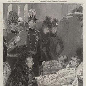 The Queen and her Wounded Soldiers, the Royal Visit to Netley Hospital on 3 December (litho)