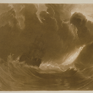 R. 803 Ship in a Storm, from the Little Liber, engraved by the artist, c