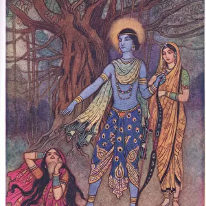 Rama spurns the demon lover (colour litho)