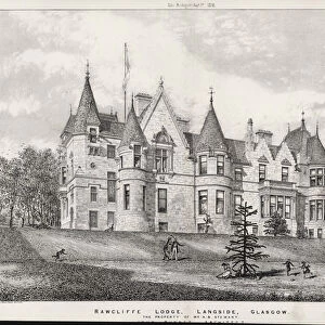Rawcliffe Lodge, Langside, Glasgow, The Property of Mr A B Stewart (engraving)