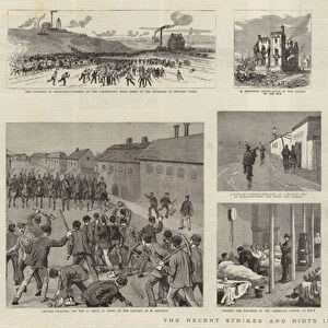 The Recent Strikes and Riots in Belgium (engraving)